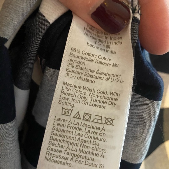 J. Crew Factory Navy and White Checkered Button Down Shirt - Picture 3 of 4